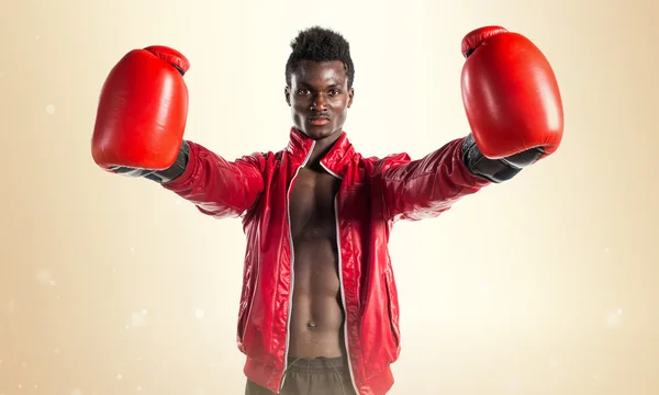 Black man with boxing gloves