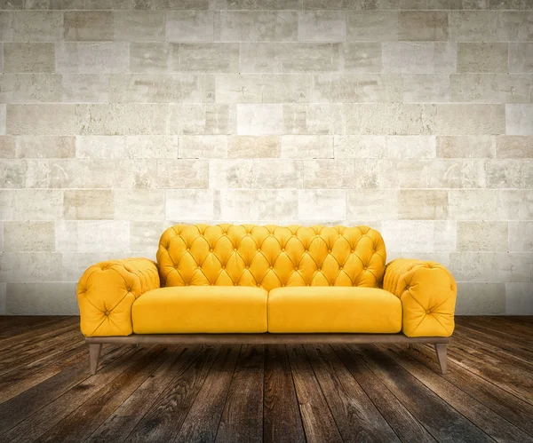 Yellow luxury sofa