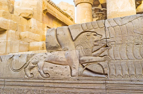 The running lion in Kom Ombo Temple