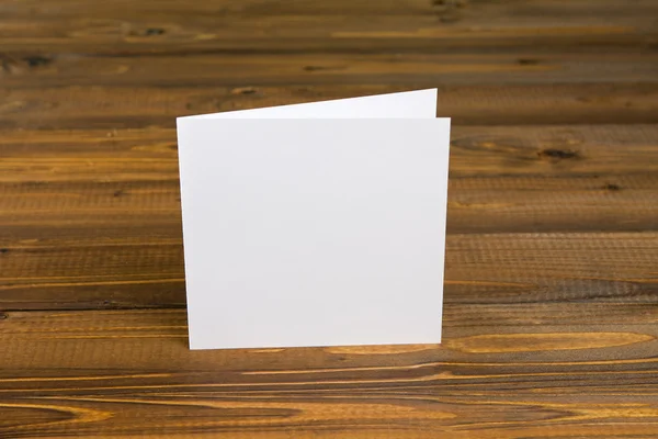 Blank white folding paper flyer