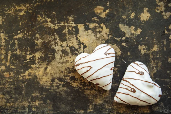 Heart cookie with coffee