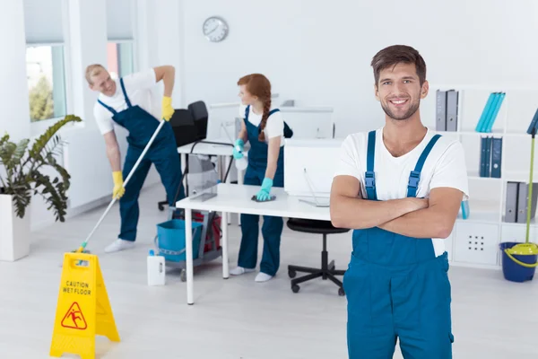 Man working for cleaning service