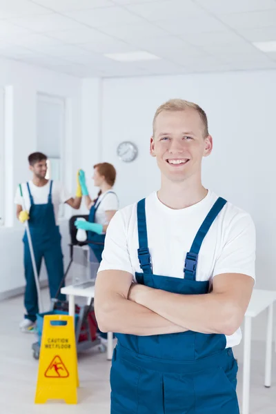 Cleaning service employee