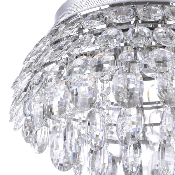 Crystal glass chandelier isolated
