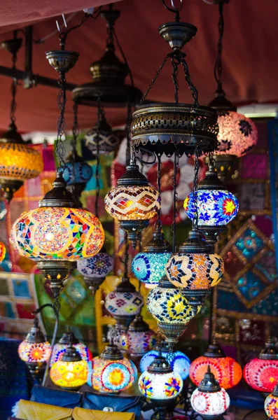 Arabic lamps and lanterns in market