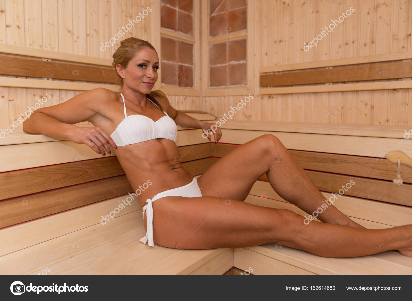 Sauna wife fan photos