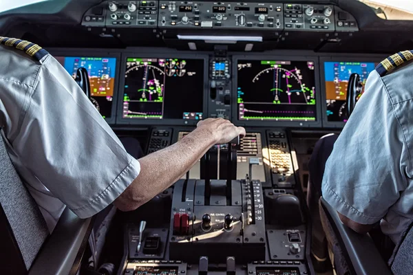 Pilot and copilot in commercial plane