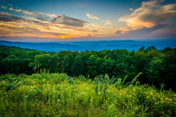 Sunset over the Shenandoah Valley, seen from Skyline Drive in Sh