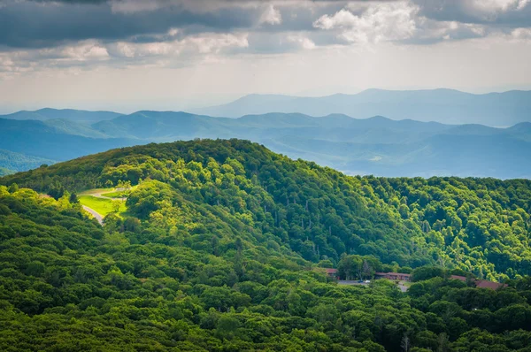 View of Skyland Resort and layers of the Blue Ridge Mountains, f