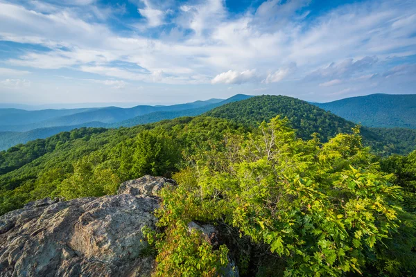 View of the Blue Ridge Mountains from Bearfence Mountain, in She