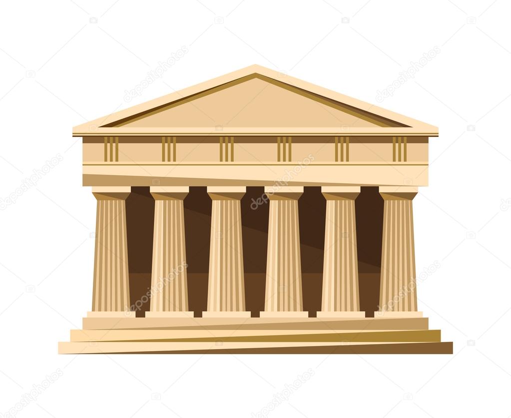 depositphotos_125342266 stock illustration greek temple icon isolated on