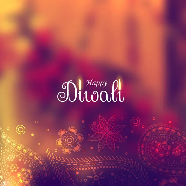 Beautiful diwali background with paisley design