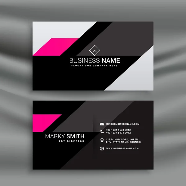 Modern dark business card template identity