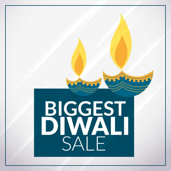 Biggest diwali sale promotional banner template with diya