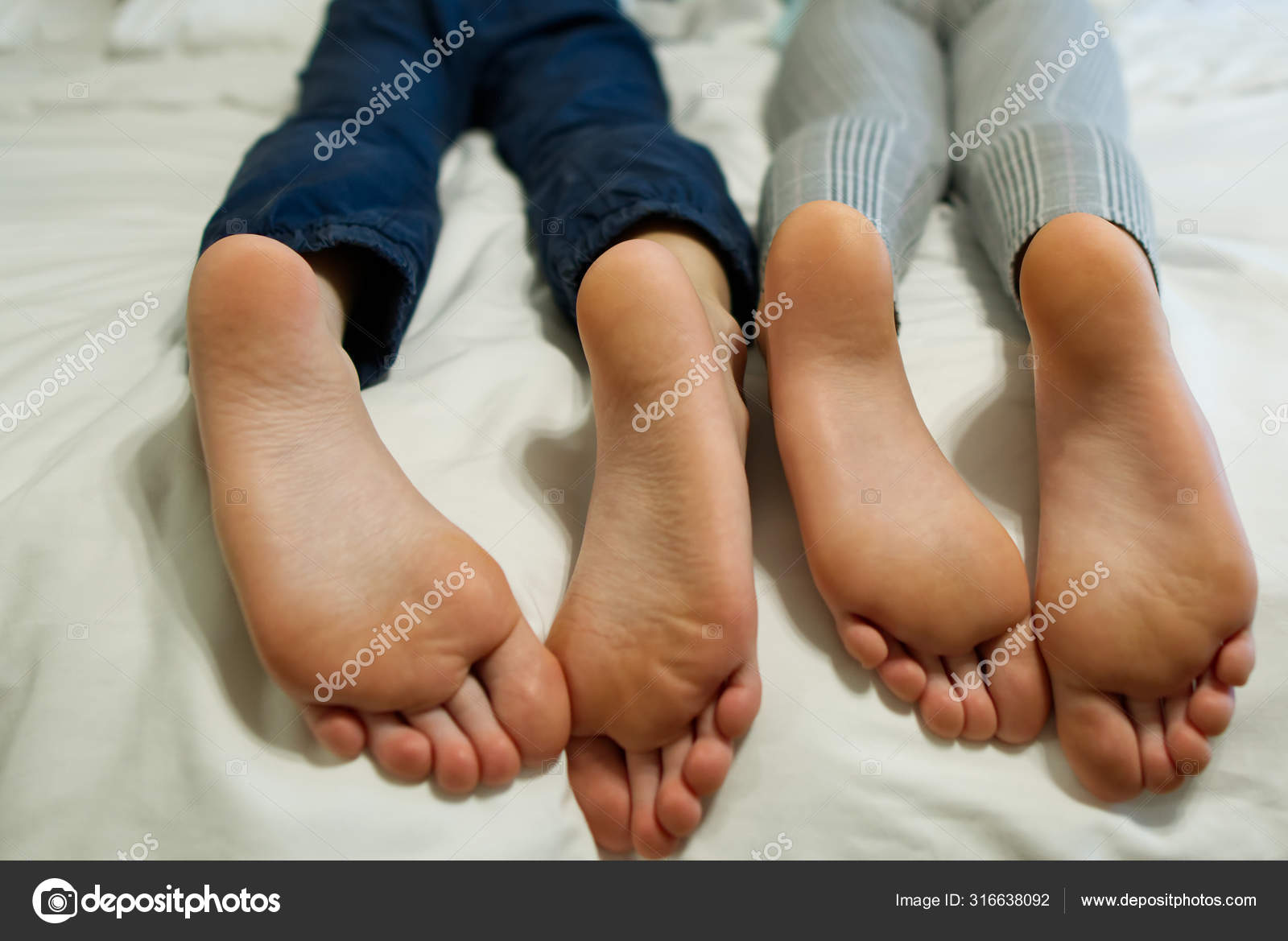 Tickling jackies bare feet