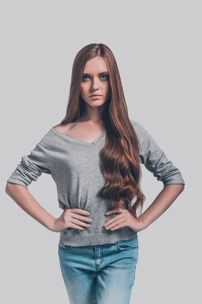 Young woman in casual wear