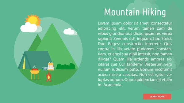 Mountain Hiking Conceptual Banner
