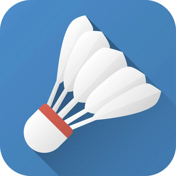 Flat icon of toy shuttlecock for badminton