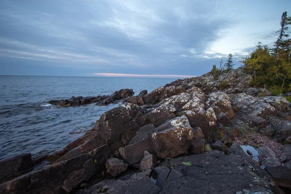 Cliffs On The Lake Superior Shore In Michigan