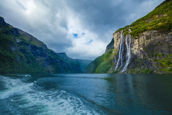Seven Sisters Waterfall. Geiranger fjord.