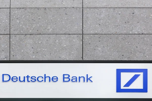 Deutsche Bank logo on a wal