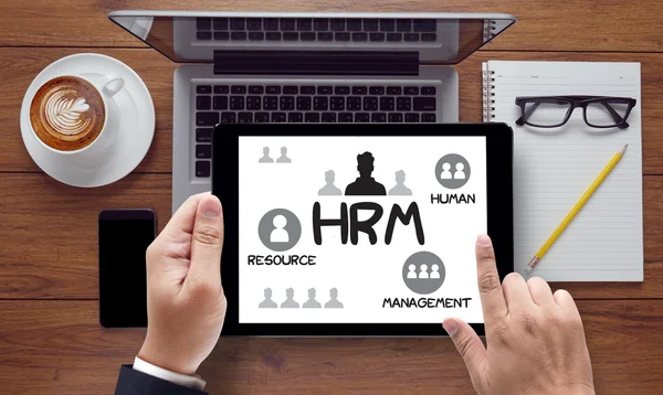 HRM Human Resource Management  Strategy Planning Working HRM man