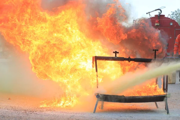 Blazing fire for fire fighter training