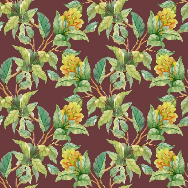 Pattern with yellow flowers