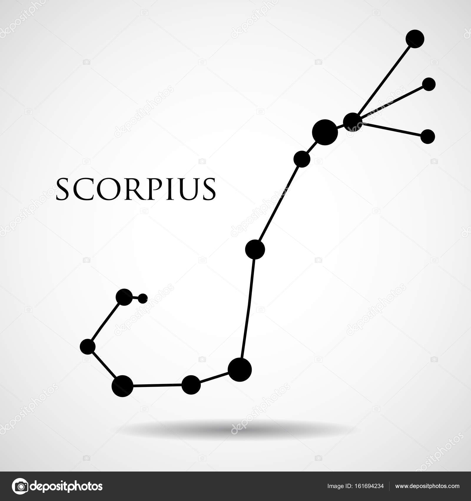 Векторное изображение созвездия скорпиона