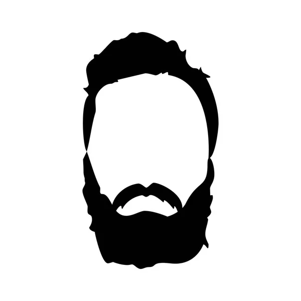 Hipster detailed hair and beards set. Fashion b