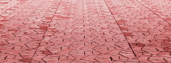 Red old brick floor texture pattern ,open space in park background