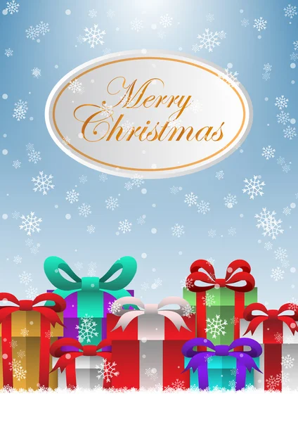 Merry Christmas holiday background with gift boxes