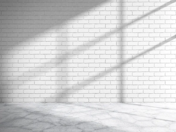 White brick wall room
