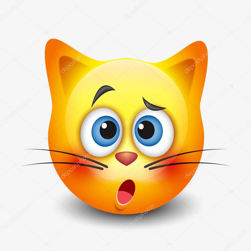 Confused cat emoji — Stock Vector © I.Petrovic #129682660