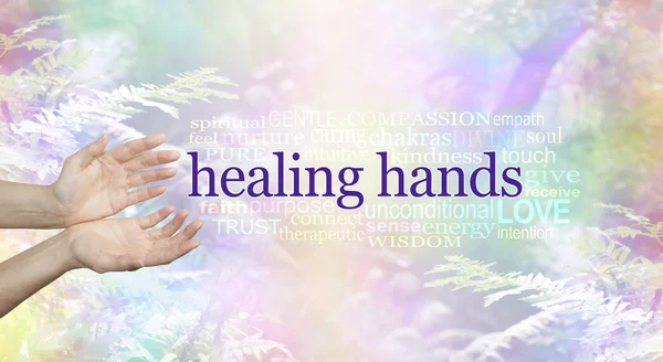 Healing Hands and Nature Word Cloud