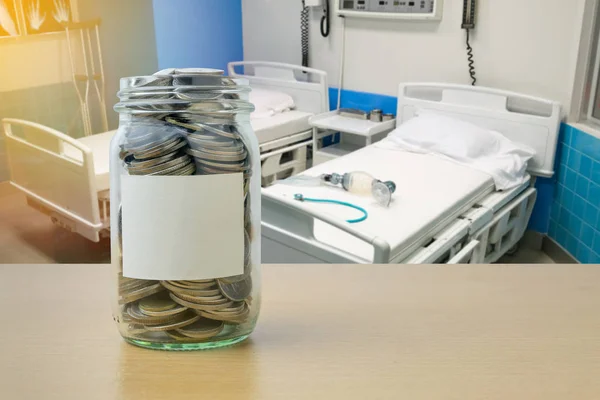 Money saving for Health expenses in the glass bottle