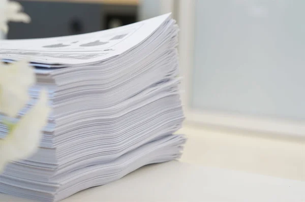 Stack of papers work at office