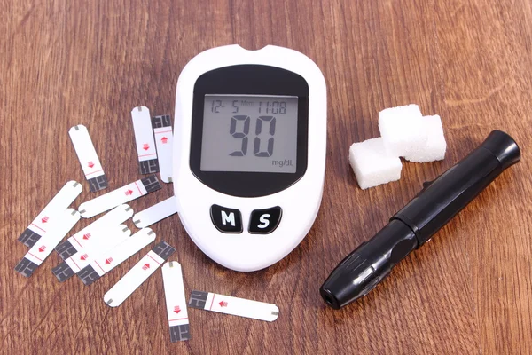 Glucometer with accessories for diabetic, checking sugar level