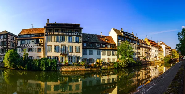 Old center of Strasbourg. Typical alsacien houses on the river.