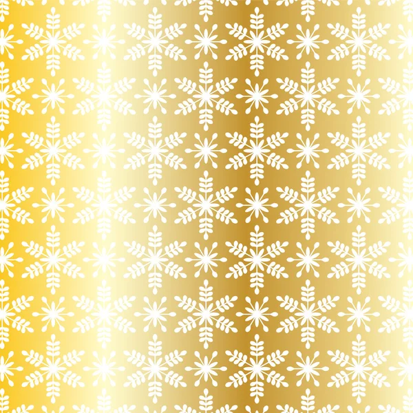 White snowflakes on gold