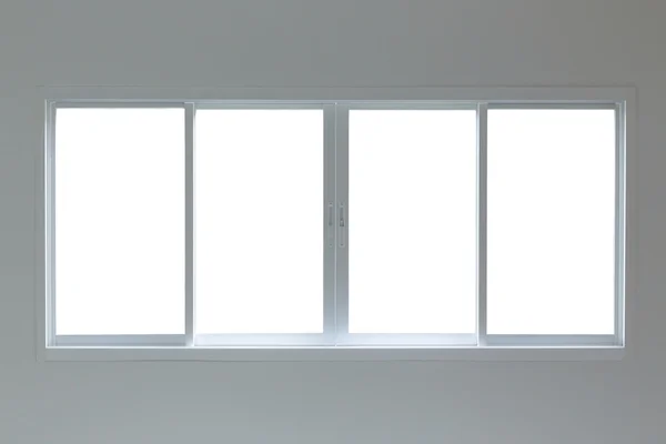 Empty blank glass window sliding