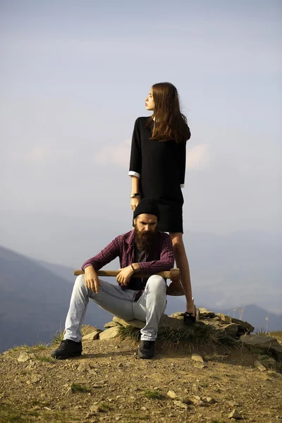 Couple on mountain top