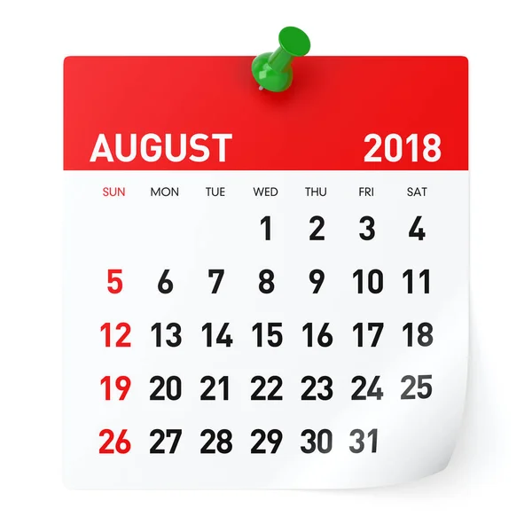 Календарные даты на август 2018 Календарные даты на август 2018
