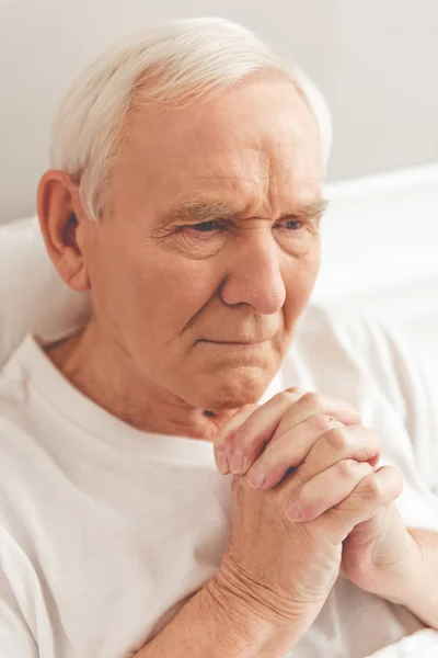 Old man in hospital