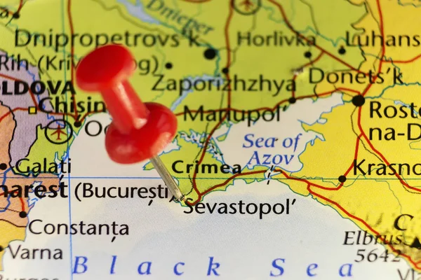 Map of former Ukraine territory Crimea, now Russia territory
