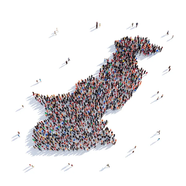 People group shape map Pakistan
