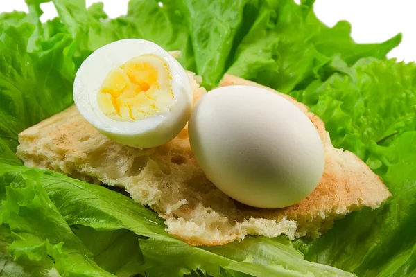 Eggs bread salad