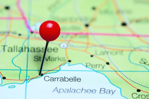 Carrabelle pinned on a map of Florida, USA