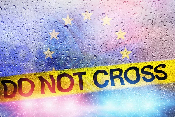 Police do not cross europe union, europe migrant concept,