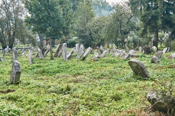 Gravestones in the Jewish cemetery